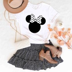 disney minnie head t-shirt, minnie ear shirt, disneyworld shirt, disneyland shirt, disney shirt for women, disney ear sh