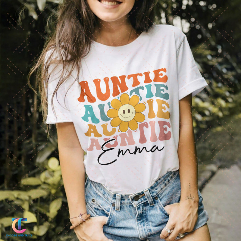 Custom Auntie Shirt, Personalized Aunt TShirt, Cool Aunts Club Sweatshirt, Retro Aunt Shirt, Funny Auntie Tee, New Aunt Gift, Sister Gifts - 1.jpg
