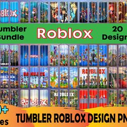 20 roblox tumbler png bundle, roblox png, 20oz design