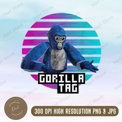 Let's Go, Gorilla Tag Blue Monke VR Gamer Shirt for Kids, Te - Inspire  Uplift