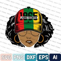 juneteenth black women natural hair svg, juneteenth party gift, juneteenth 1865 afro woman svg, juneteenth svg, black li