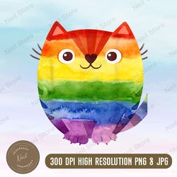 lgbt ally cat be kind gay rainbow funny lgbtq png, png high quality, png, digital download