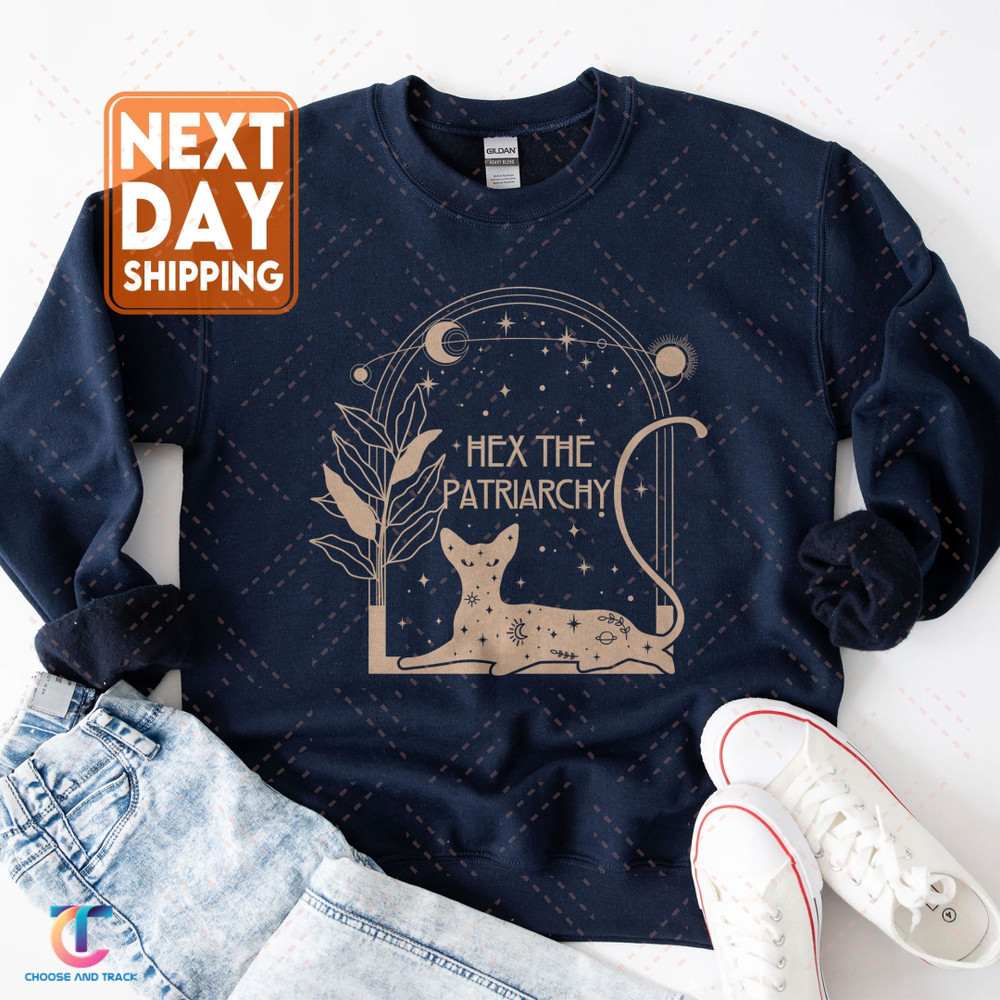 Feminist Witch, Hex The Patriarchy Sweatshirt , Halloween Gift, Pro Choice Shirt, Reproductive Rights - 1.jpg