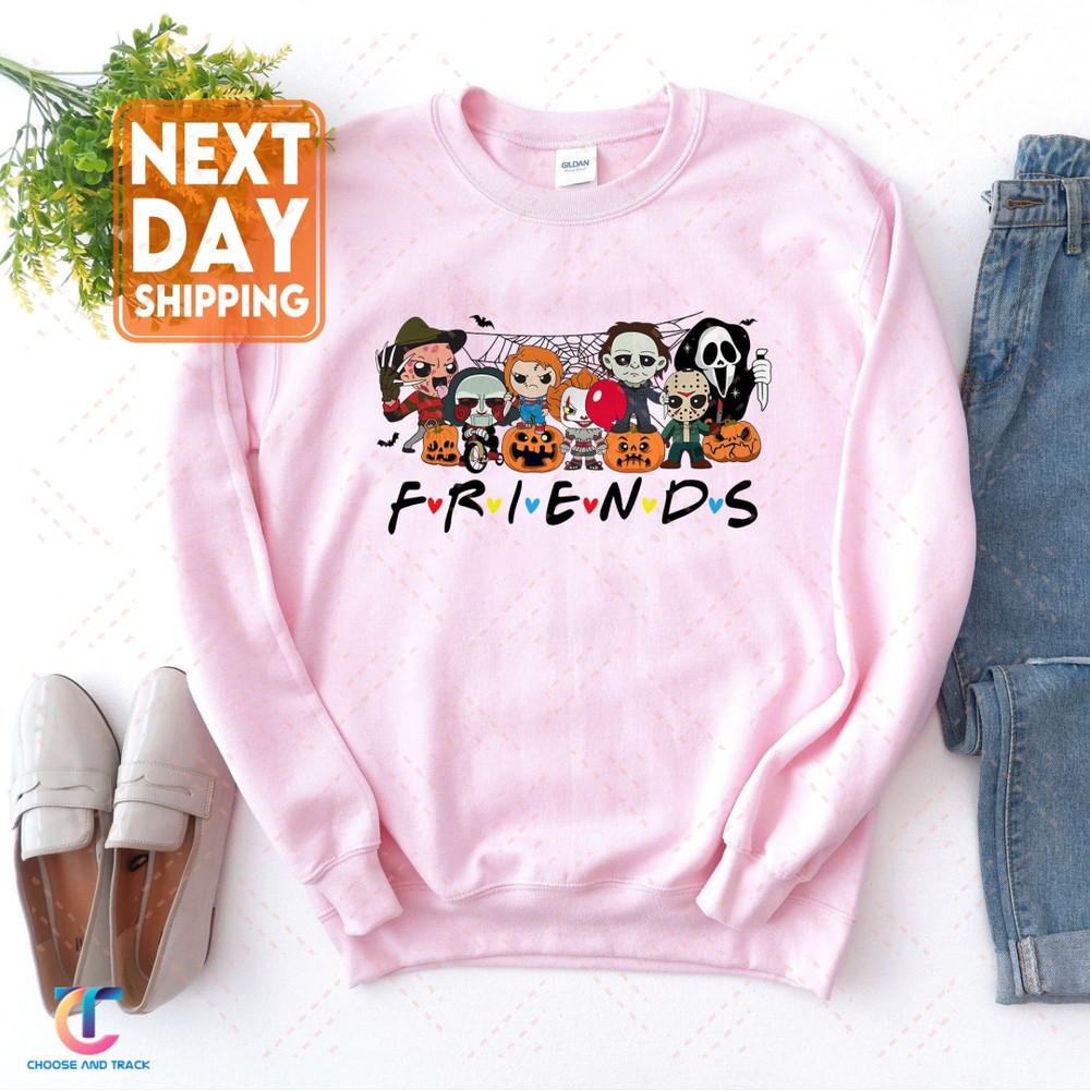 Friends Halloween Shirt, Horror Movie Sweatshirt, Horror Movie Killers Tshirt, Halloween Tees, Spooky Season, Halloween Graphic Hoodie - 1.jpg