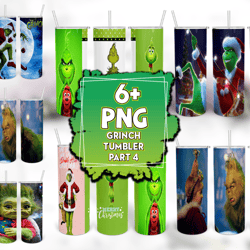 6 files grinch part4 bundle tumbler png, grinch tumber png, christmas png, grinch png, skinny tumbler 20oz, 20oz design,