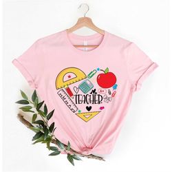 Teacher Heart Shirt, Teacher School Supplies Shirt, Funny Teacher Shirt, School Supply Shirt, Math Teacher Shirt,School