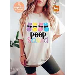 peep squad easter shirt, easter bunny shirts for kids, easter bunny shirt, happy easter 2023 shirt, easter party shirts,