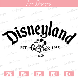 disneyland est 1955 svg, disney svg, mickey mouse svg, mickey outline svg