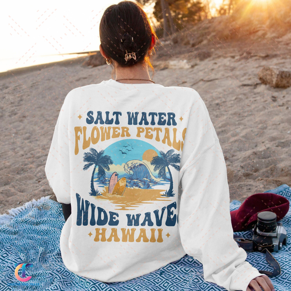 Hawaii Ocean Beach Hoodie, Trendy Surf Shirts, Beachy Sweatshirt, Coconut Girl Aesthetic Shirt, Siesta Beach TShirt - 1.jpg