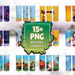 15 designs snoopy tumbler png bundle, snoopy png