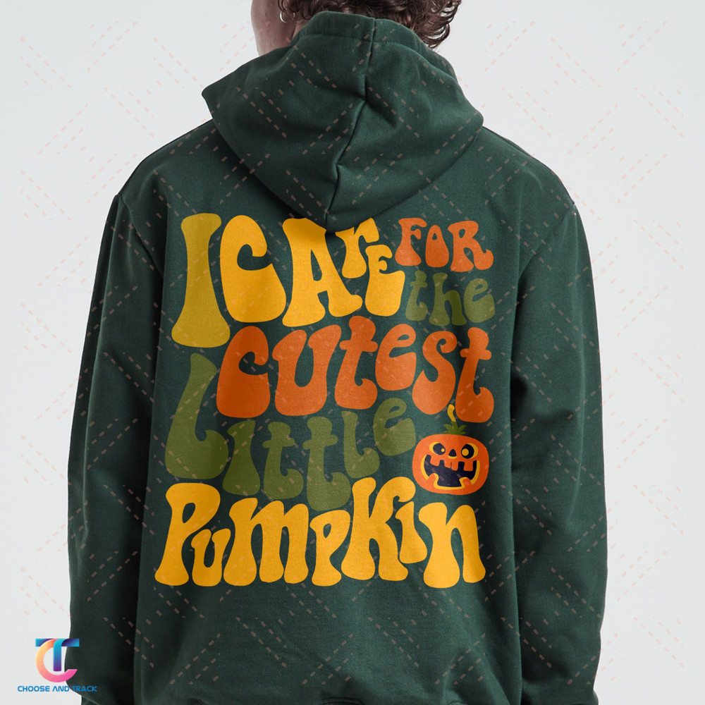 I Care For The Cutest Little Pumpkin Sweatshirt, Teacher Shirts, Teacher Halloween Shirts, Retro Halloween Teacher, Kindergarten Teacher Tee - 1.jpg