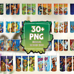 30 designs scooby doo 20oz tumbler png bundle, tumbler sublimation