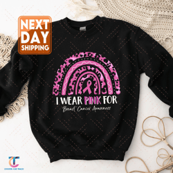 i wear pink for breast cancer awareness sweatdigital, breast cancer digital, motivational digital, pink ribbon digi