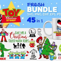 christmas toy story bundle, christmas svg, toy christmas story svg
