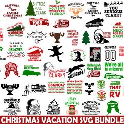 huge christmas vacation svg bundle , clark griswold svg , tree topper svg, logo cricut silhouette