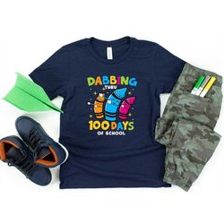 dabbing thru 100 days of school shirt, happy 100th day of school shirt, 100th day shirt, 100 days of school shirt, funny