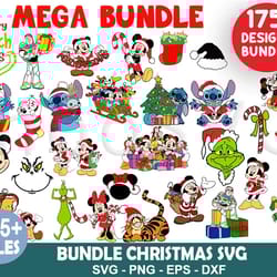 175 mega bundle christmas svg, grinch svg, toy story svg, stitch svg, mickey svg, minnie svg, winnie svg
