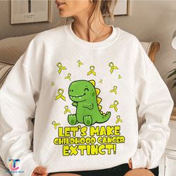 let's make childhood cancer extinct sweatdigital, motivational digital, childhood cancer awareness hoodie, gold rib