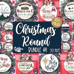 merry christmas svg, round christmas, santa svg, christmas sign svg, christmas round, digital download