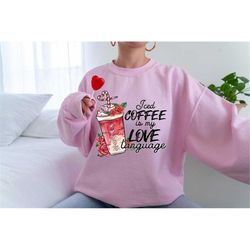 iced coffee is my love language, coffee shirt, iced coffee shirt, valentine shirt, love shirt, couple shirt, valentine's