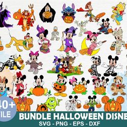 40 files bundle halloween disney mickey svg