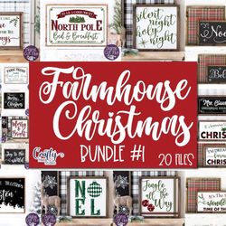farmhouse christmas svg bundle, farmhouse sign svg bundle, christmas sign svg, svg files for cricut, digital download