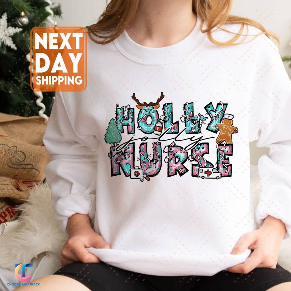Nurse Christmas Sweatshirt, Nurse Life Tee, Christmas Nurse T Shirt, Christmas Nurse Shirt, Retro Christmas Nurse T Shirt, Nurse Gift - 1.jpg