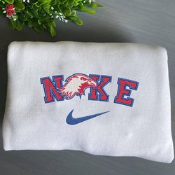 Nike American University Eagles Embroidered Crewneck, NCAA Embroidered Sweater, NCAA Hoodies, Unisex Shirts