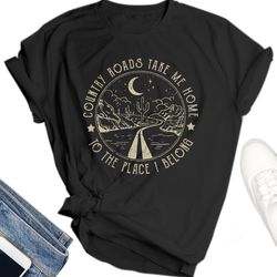 john denver shirt, classic country roads take me home to the place i belong shirt, john denver t shirt