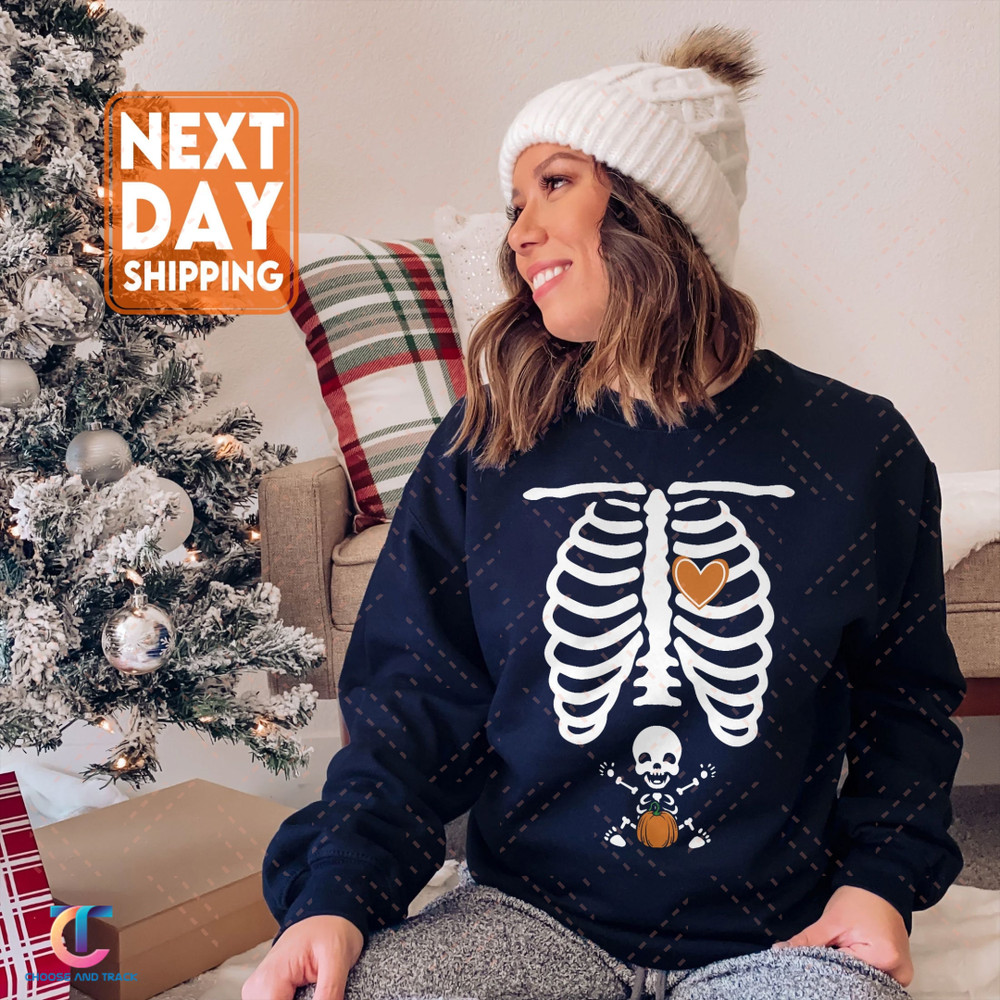 Pregnancy Announcement Sweatshirt, Pregnancy Announcement Thanksgiving Gift , Pregnancy Halloween Shirt, Pregnancy Shirt Fall - 1.jpg