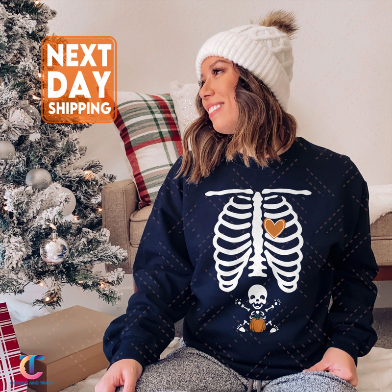 Pregnancy Announcement Sweatshirt, Pregnancy Announcement Thanksgiving Gift , Pregnancy Halloween Shirt, Pregnancy Shirt Fall - 1.jpg