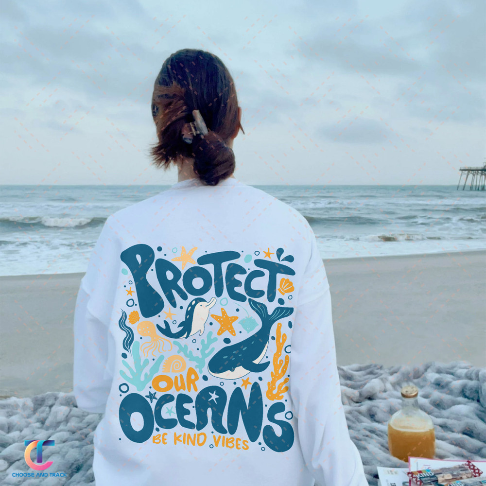 Protect Our Oceans Hoodie, Respect The Locals Shirt, Save The Ocean Shirt, Beach Tshirt, Coconut Girl Aesthetic Shirt, Surf Sweatshirt - 3.jpg