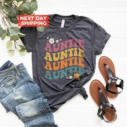 Retro Auntie T-Shirt, Aunt Shirt, Auntie T-shirt, Gift For Aunt, Mothers Day Gift, New Aunt Gift, Cool Aunt Shirt, Mothe
