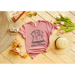 reading takes you on the greatest adventures shirt,read book tee,book lover shir,librarian book lover tee,floral book lo