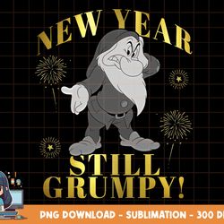 disney new years snow white & the seven dwarfs still grumpy png, sublimation, digital print