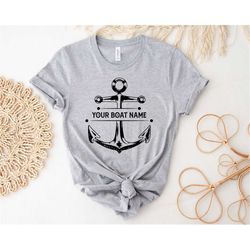 personalized boat shirt, boat name shirt, captain shirt, personalized gift, cruise shirt, gift for boat captain, boat o