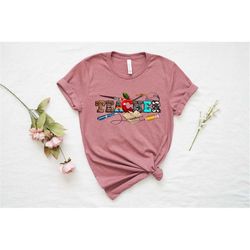 teacher gift tee, teacher life t-shirt, teacher appreciation shirt, cute teacher shirt, teacher sunflower shirt, inspira