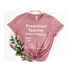 preschool teacher nutrition shirt, teacher shirt, teacher gift, teacher graduate gift, teacher appreciation gift, teache