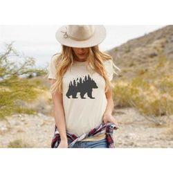 mountain bear shirt, bear t shirt, camping shirt, wilderness travel tee, wanderlust shirt, mountain camp shirt, camping
