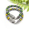 Ouroboros serpent jewelry - beaded crochet bracelet