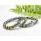 Vibrant green and yellow seed bead bracelet