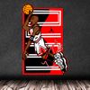 Air Jordan Logo Emblem, Michael Jordan Sticker, Chicago Bulls, 23 Number, NBA, Sport Wall Sticker Vinyl Decal Mural Art Decor Full Color Sticker