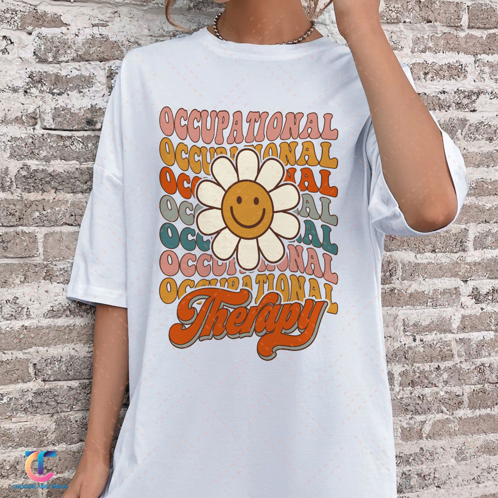 Retro Occupational Therapy Shirt, Occupational Therapist Tshirt, Occupational Therapy Sweatshirt Pediatrics, OT Tshirt, Gift For Therapist - 1.jpg