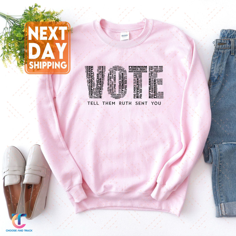 Ruth Bader Ginsburg Shirt, Vote Tell Them Ruth Sent You, Political Shirt, Feminist T-Shirt, Send Me RBG, Women's Rights Equality Shirt - 1.jpg