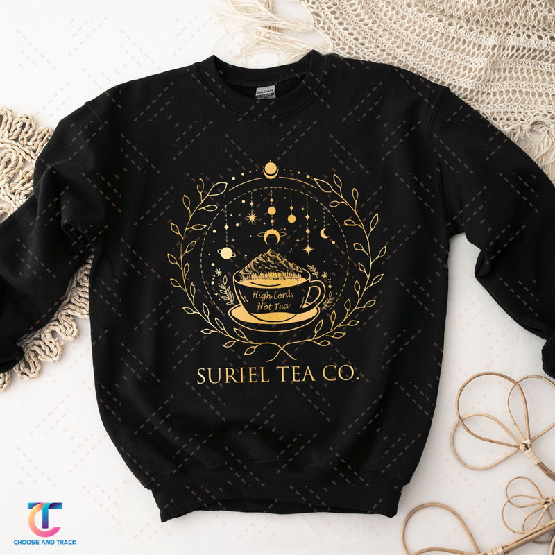 Suriel Tea Co Sweatshirt, Acotar Shirt, Bookish Sweat, SJM Merch, Golden Velaris, Suriel Tea Tshirt, Acotar Sweatshirt - 1.jpg