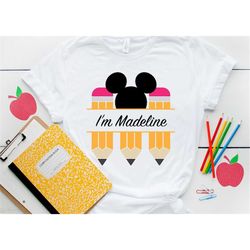 name tag shirt shirt, pencils with name, hello first grade with name shirt,kindergarten shirt,back to school shirt,first