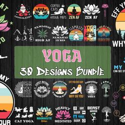 designs yoga bundle svg, yoga svg, buddha svg, yoga vector