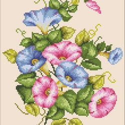 PDF Cross Stitch Digital Pattern - The Morning Bells - Embroidery Counted Templates