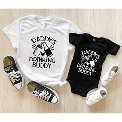 Daddy Drinking Buddy, Dad And Baby Shirt, Dad Baby Onesie, Fathers Day Gifts, New Dad Gift, Father and Son Matching, Hus