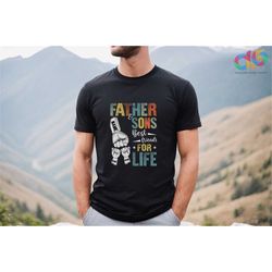 father and son best friends for life shirt, father and sons gift, dad shirt with kids names, fist bump dad tshirt,father